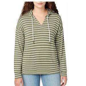 Buffalo Women's Sweater Ladies' Striped Hoodie Green